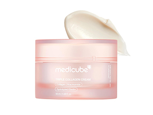 medicube Triple Collagen Cream - Hydrating & Firming Moisturizer with Hyaluronic Acid, Premium Elastin, Shea Butter - Wrinkle Care & Boosts