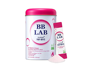 BB LAB Good Night Low Molecular Collagen Powder Stick Supplement, Halal Certified, Korean Marine Collagen, Fish Collagen Peptides, Vitamin C, Glycine, Fast Absorption, Mix Berry Flavor