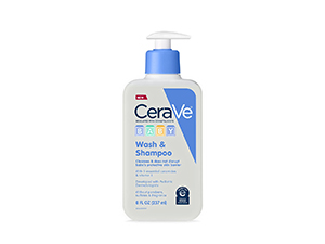 CeraVe Baby Wash & Shampoo, Fragrance, Paraben, & Sulfate Free Shampoo for Tear-Free Baby Bath Time, 8 Ounce