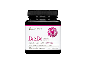 Youtheory B12B6 - Vegan Vitamin B6 & Vitamin B12 - Offers Brain Health, Energy & Immunity Suppor