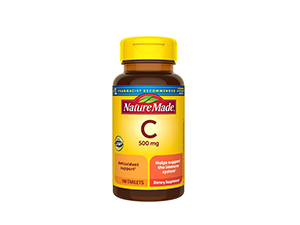 Nature Made Vitamin C 500 mg Tablets, Dietary Supplement, Vitamin C for Immune Support, 100 Tablets, 100 Day Supply